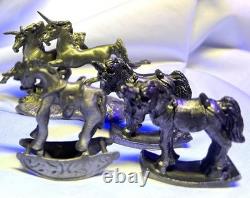 ENORME lot vintage de 14 figurines en étain mélangé RARE et unique à saisir