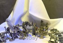 ENORME lot vintage de 14 figurines en étain mélangé RARE et unique à saisir