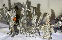 ENORME lot vintage de 14 figurines en étain mélangé RARE et unique à saisir