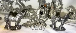 ENORME lot vintage de 14 figurines en étain mélangé RARE et unique à saisir