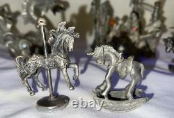 ENORME lot vintage de 14 figurines en étain mélangé RARE et unique à saisir