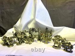 ENORME lot vintage de 14 figurines en étain mélangé RARE et unique à saisir