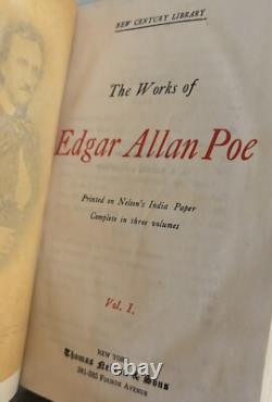 Éblouissant ensemble unique en trois parties d'Edgar Allan Poe datant de 120 ans