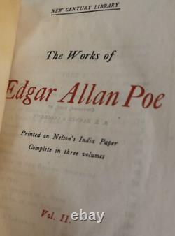 Éblouissant ensemble unique en trois parties d'Edgar Allan Poe datant de 120 ans