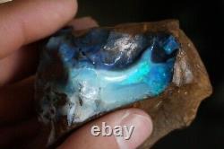Énorme spécimen de rocher d'opale noire australienne, unique en son genre, 240 grammes, RARE.