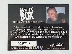 Ernie Hudson a signé une cellule d'animation Ghostbusters unique en son genre avec une autographe et un certificat d'authenticité (COA)