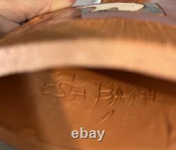 Esta Bain Art Sculpture unique en son genre d’un homme autochtone amérindien en argile 6x5