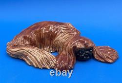 Eve Pearce, Angleterre, Figurine de chien Pékinois en porcelaine faite à la main, unique en son genre