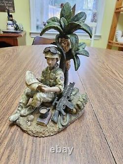 FIGURINE DE SOLDAT RARE, VINTAGE, UNIQUE FAITE À LA MAIN PAR UN ARTISTE INCONNU 8,5x6