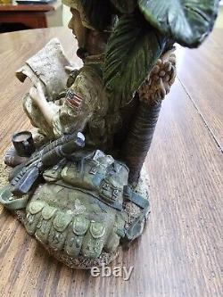 FIGURINE DE SOLDAT RARE, VINTAGE, UNIQUE FAITE À LA MAIN PAR UN ARTISTE INCONNU 8,5x6