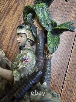 FIGURINE DE SOLDAT RARE, VINTAGE, UNIQUE FAITE À LA MAIN PAR UN ARTISTE INCONNU 8,5x6