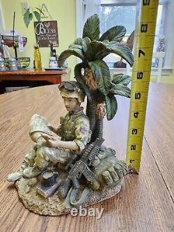 FIGURINE DE SOLDAT RARE, VINTAGE, UNIQUE FAITE À LA MAIN PAR UN ARTISTE INCONNU 8,5x6