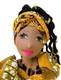 Fatima ? Image Positive, Confiante #poup&eacute;e En Tissu Africaine Faite Main Unique En Son Genre