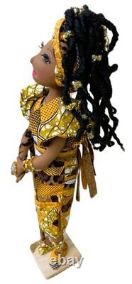 Fatima ? Image positive, confiante #poupée en tissu africaine faite main unique en son genre