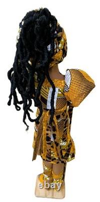 Fatima ? Image positive, confiante #poupée en tissu africaine faite main unique en son genre