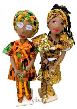 Fatima ? Image positive, confiante #poupée en tissu africaine faite main unique en son genre