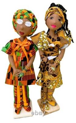 Fatima ? Image positive, confiante #poupée en tissu africaine faite main unique en son genre