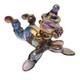 Figurine D'art Clown En Verre Souffl&eacute; Shades Of Gold 24k, Pi&egrave;ce Unique De Collection Avec &eacute;tiquette