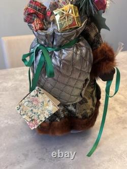 Figurine de Père Noël artisanale unique en son genre, signée, héritage de Noël 19