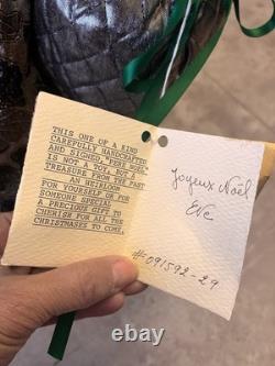 Figurine de Père Noël artisanale unique en son genre, signée, héritage de Noël 19