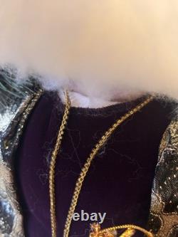 Figurine de Père Noël artisanale unique en son genre, signée, héritage de Noël 19