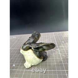 Figurine en céramique de lapin assis, abstraite et moderniste, signée par l’artiste, 1993, pièce unique