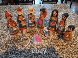 Figurines d'art populaire mexicain en argile de Noël, pièce unique, de collection, musée 10