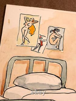 Frank King Très Rare Signé Unique Dessin d'Art de Bande Dessinée de 1952