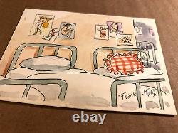 Frank King Très Rare Signé Unique Dessin d'Art de Bande Dessinée de 1952