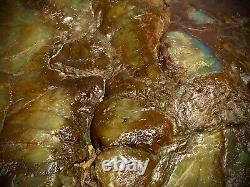 Grande agate rugueuse naturelle de la rivière des anguilles vertes avec un aspect unique