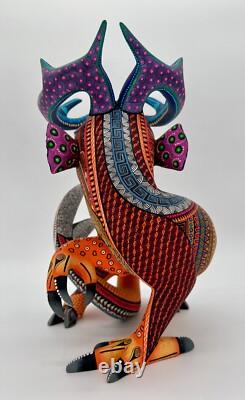 HIBOU/ CERF/ POISSON - Un alebrije en bois sculpté à la main, unique en son genre, de Oaxaca, Mexique