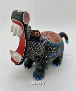 HIPPO - Un alebrije en bois sculpté à la main, unique en son genre, de Oaxaca, Mexique