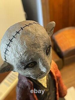 Halloween Monnie Wilson Ghoul Guy Papier-mâché 16 1/4 Unique en son genre