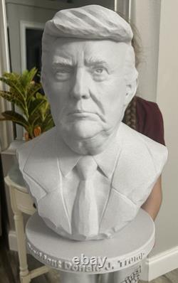 Immense buste de Donald Trump de 478 mm, statue unique en son genre avec nom amélioré sur la base