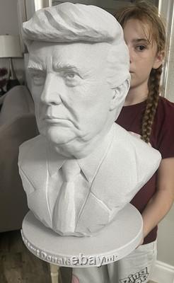 Immense buste de Donald Trump de 478 mm, statue unique en son genre avec nom amélioré sur la base