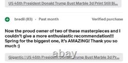 Immense buste de Donald Trump de 478 mm, statue unique en son genre avec nom amélioré sur la base