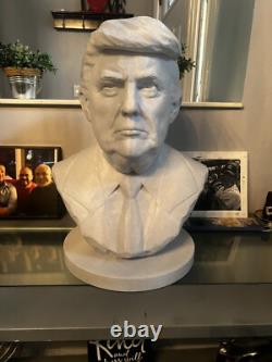 Immense buste de Donald Trump de 478 mm, statue unique en son genre avec nom amélioré sur la base