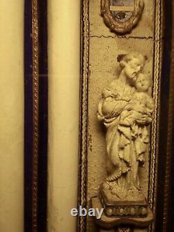 Important Rare D'une Sorte D'ancienne Église Reliquary-mini, Italie1860 40 Reliques