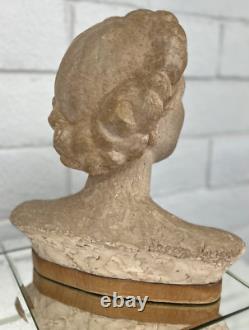 Ingrid Bergman Clay Sculpture De Sherman Sherry Peticolas 1952 Signé