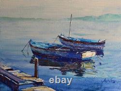 Jay Jung Peinture Acrylique Impressionnisme Collectible Paysage Marin Original