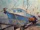 Jay Jung Peinture Originale Impressionnisme Collectible Seascape Fishing Boat