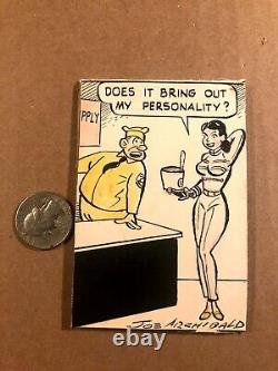 Joe Archibald Très rare illustration de bande dessinée signée et unique en son genre dessin artistique '52