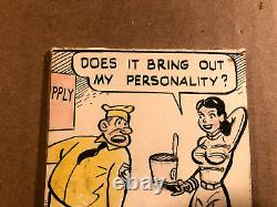 Joe Archibald Très rare illustration de bande dessinée signée et unique en son genre dessin artistique '52
