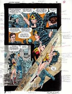 John Byrne Wonder Woman # 101 Couleur D'origine Art Page # 8 One Of A Kind