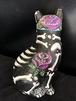 Jour De La Mort Chat Kitty Figurine Statue Sugar Skull 2019 Unique En Son Genre