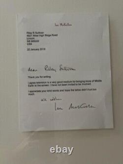 L'écriture unique de Sir Ian McKellen en lettres tapées à la main