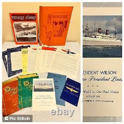L'un Des Kind Lot American Presidents Lines Ss President Wilson Ship Memorabilia