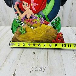 La Petite Sirène Vintage en Bois Unique en son Genre Art Mural 2D Ariel Ursula Flounder