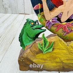 La Petite Sirène Vintage en Bois Unique en son Genre Art Mural 2D Ariel Ursula Flounder