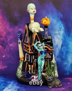 La maison qui se décore elle-même de chair Figurine en céramique artisanale originale